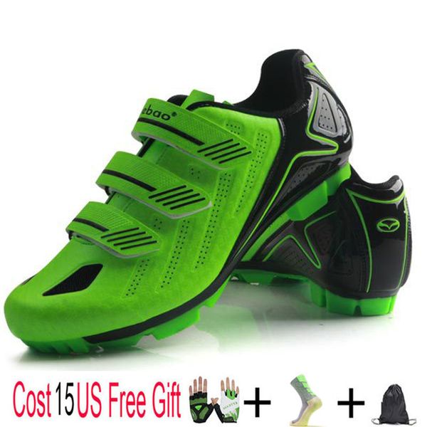 

tiebao cycling shoes sapatilha ciclismo mtb for women sneakers men racing bicycle bike shoes self-locking breathable, Black
