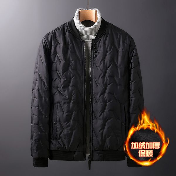 

male jacket and coat fashion outwear baseball parkas men new arrival thicken winter warm mens jackets slim warm blouson homme, Black