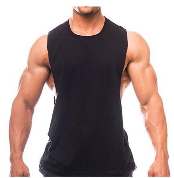 

Stringer Tank Top Men Bodybuilding Fitness Man Solid Sleeveless Golds Gyms Vests Cotton Singlets Sexy Muscle Tank Tops Shirt