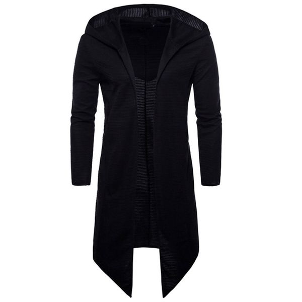 

2018 the new men trench coat spring autumn fashion long fit trench coat men overcoat large size m-5xl, Black