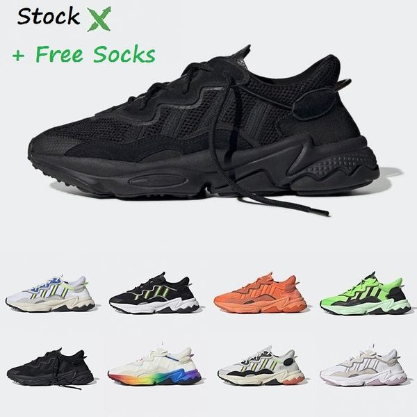 

stock x pride 3m reflective xeno ozweego era pack pride men women running shoes black green solar tones designer sneakers