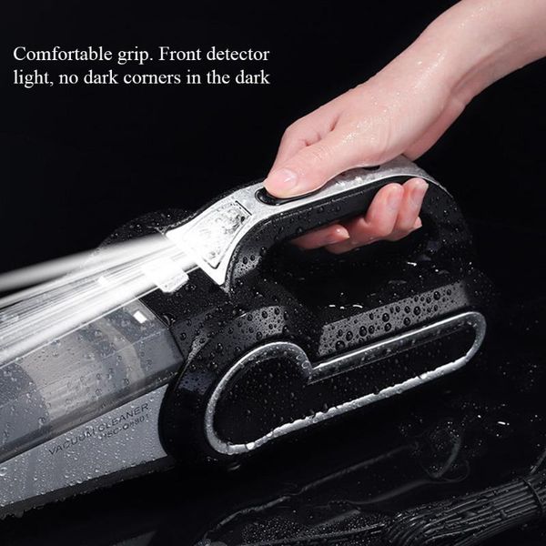 

4 in 1 dust collect multifunctional digital display car vacuum cleaner low noise interior rechargeable tire inflate led wet dry