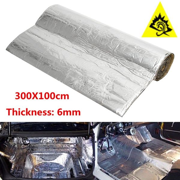 

6mm car truck heat sound deadener insulation mat noise insulation car heat sound thermal proofing pad deadening foam 300x100cm