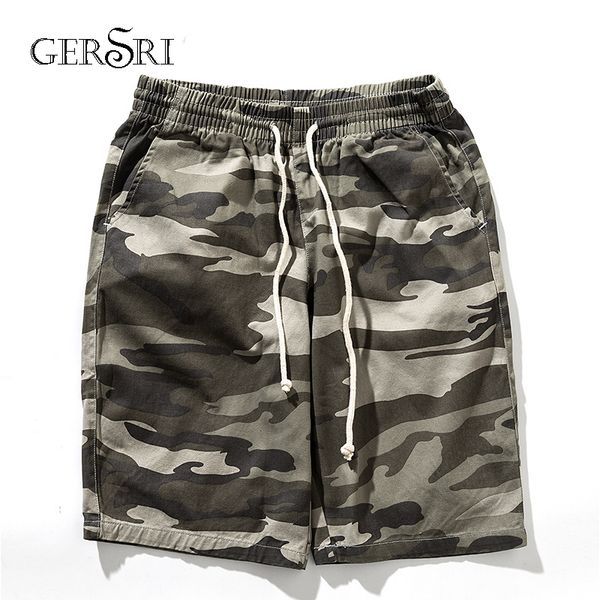 

gersri men's summer shorts new homme loose shorts male drawstring pocket elastic joggers male short trousers plus big size, White;black