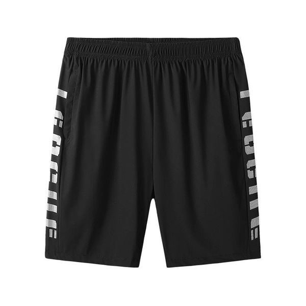 

summer new casual sports shorts men's ice silk quick-drying stretch five-point pants tooling loose warp knitted air-conditioning pants, White;black