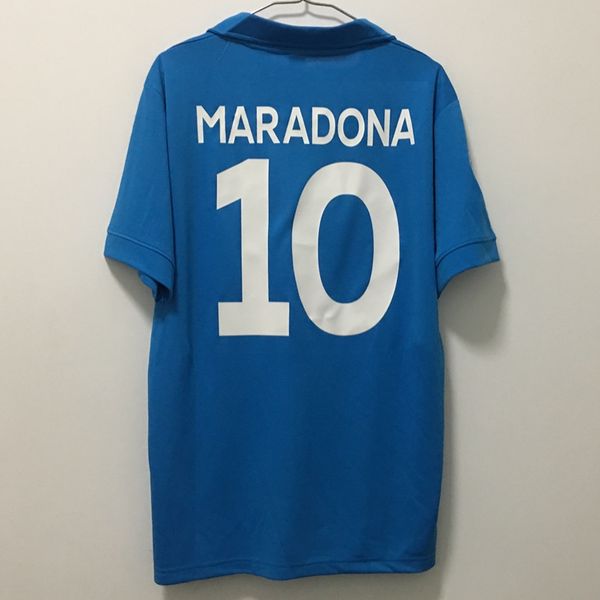 1986 1987 1988 Napoli Home Retro Futbol Formaları Maradona 10 Sınıf Vintage üniforma Tayland Gömlek Kalite Kitleri Erkekler Maillots De Futbol Forması