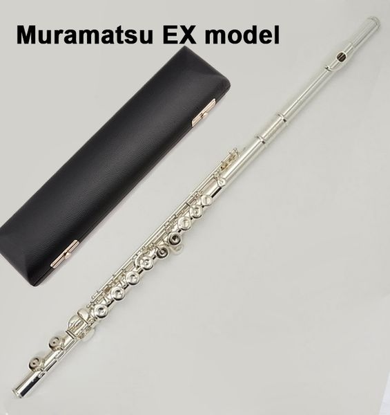 

japan flute muramatsu ex model 16 hole closed hole open hole c tune with e key silver plating concert flauta professional woodwind instrumen
