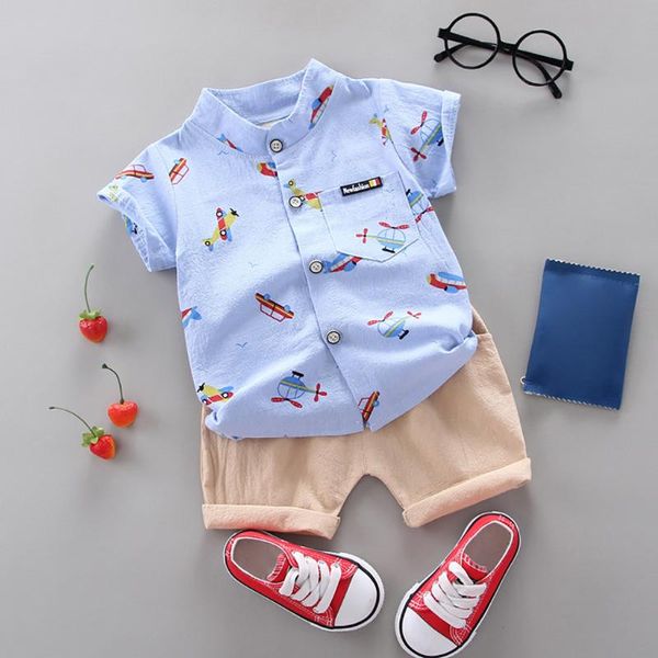 

малыш мальчик одежда наряды для детей детские мальчики мультфильм самолет джентльмен рубашка топы шорты мальчики одежда набор детские наряды, White