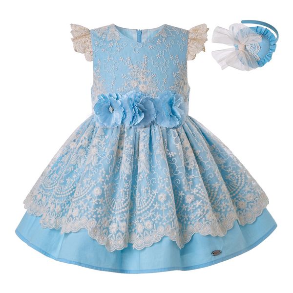 

pettigirl summer for girls knee dress blue lace children wedding princess party kids elegant porno frocks clothes g-dmgd203-28, Red;yellow