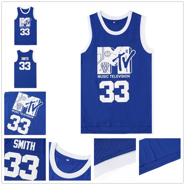 

mens mtv bricklayers #19 aaliyah jersey white music television rock n jock blue #33 smith music television movie jerseys mix order, Black