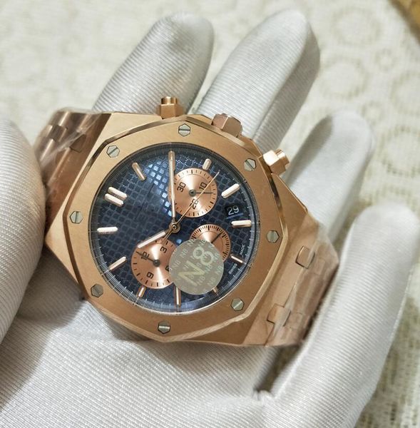 

5 стиль лучшее качество часы N8 завод 26331BA.ОО.1220BA.01 Royal Oak Offshore VK Кварцевый хронограф