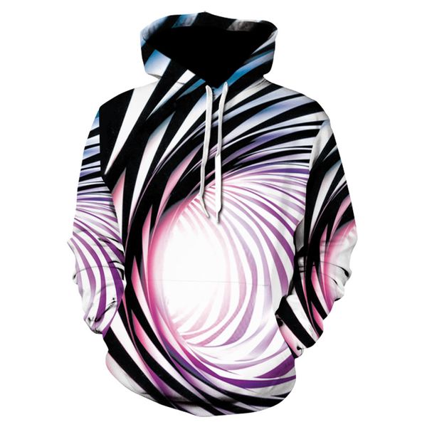 

personal vortex series hoodies digital printing long sleeve fashion popular couples man women hoodies ypf260, Black