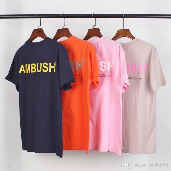

19ss new behind the luminous logo printing short-sleeved t-shirt breathable comfort 3d luminous direct spray printing, White