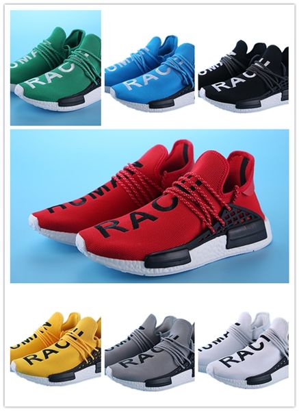 

2019 new Human Race Hu Trail Pharrell Willams X White Mens Designer Running Shoes for Men Casual Trainers Women Sports Sneakers