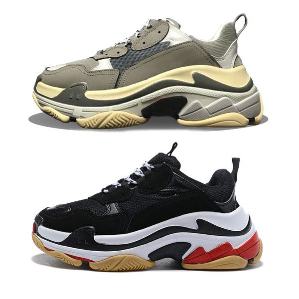 

2019 paris 17fw triple s casual shoes men women black red white green pink fashion designer sneakers sports chaussures size 36-45