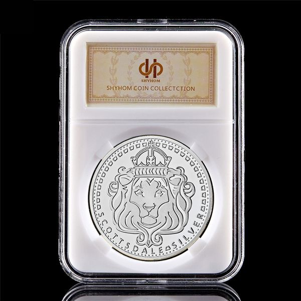 

magnetic american scottsdale 1oz silver plated package 40 mm x 3 mm ingot badge decoration coin w/pccb box