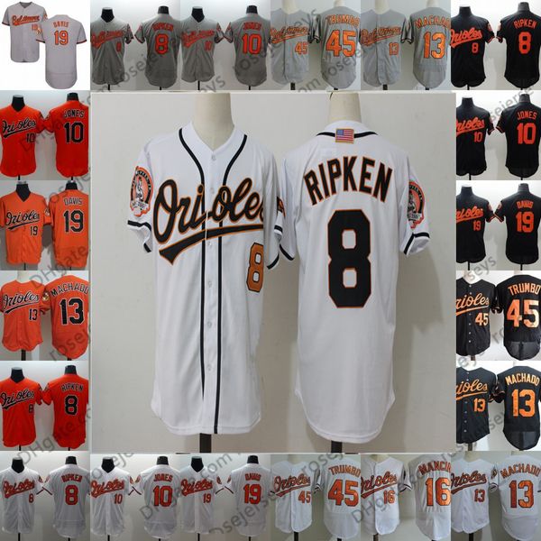 

2019 oriole jer ey baltimore 8 cal ripken jr 10 adam jone 13 manny machado 35 dwight mith 39 renato nunez vintage retired white