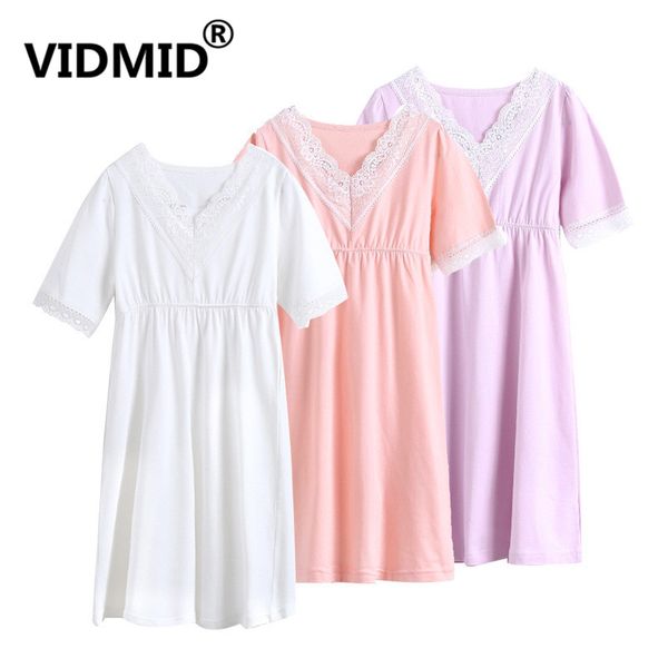 

vidmid girl nightdress children clothes nightwear girls cotton dresses kids night dress girl lace sleepwear clothes 7010 119, Red;yellow