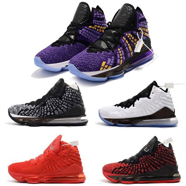 

2020 new lebron 17 kids basketball shoes for sale james 17 trainers sneakers sports with box size us4-12, Black