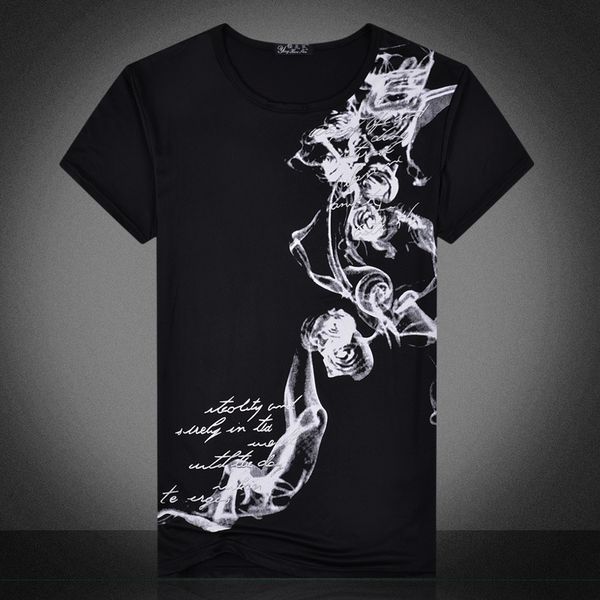 

men's t-shirts chinese style short-sleeved t-shirt printed, White;black
