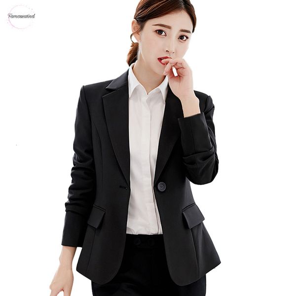 

women blazer winter elegant button office lady suit long plus size ladies chamarra cazadora mujer coat pocket for girls 18oct24, White;black