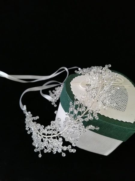 

superior quality bride headbands wreath bridesmaid hair headdress accessories,soft korean crystal handicraft wedding tiara, Golden;white