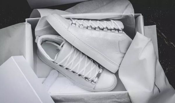 

2019 new fashion lace-up gray genuine leather high men sneakers shoes luxury designer casual flats high shoes i22