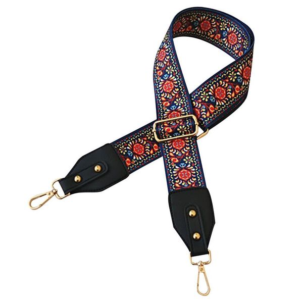 

1pc fashion printing purse strap adjustable fashion ethnic style bag strap shoulder bag accessories for shoulder bags, Black