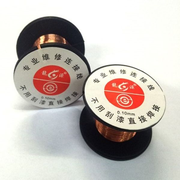 

0.1mm copper soldering solder ppa enamelled reel wire line roll fly line jump wire