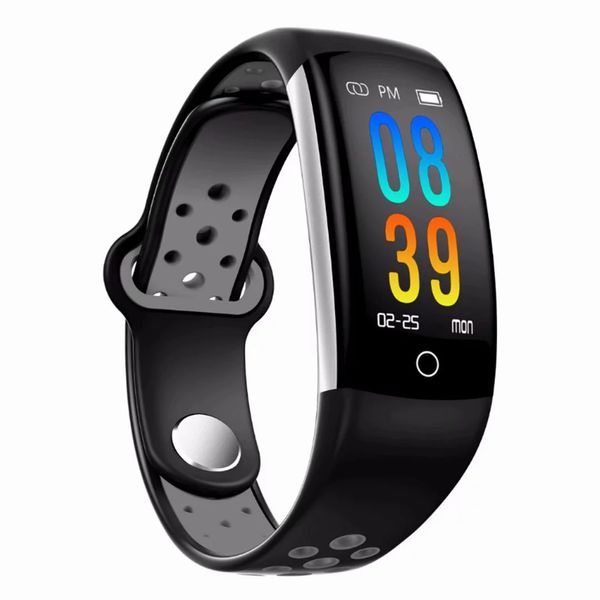 Q6 Fitness Tracker Bracciale intelligente HR Monitor di ossigeno nel sangue Smart Watch Pressione sanguigna Impermeabile IP68 Orologio da polso intelligente per Android iPhone iOS