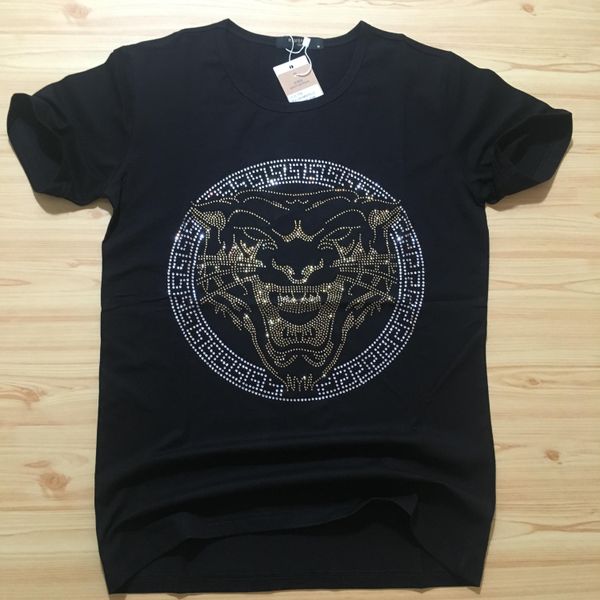 

mens designer t shirts mens tiger head letter embroidery t shirt mens clothing short sleeve tshirt man black white red
