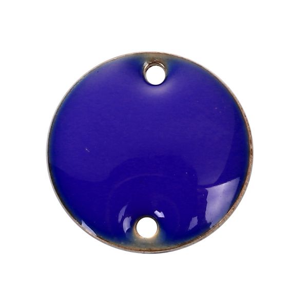 

doreen box copper multicolor enamelled sequins connectors round unplated enamel diy jewelry components 12mm 48 necklaces pendants, Silver