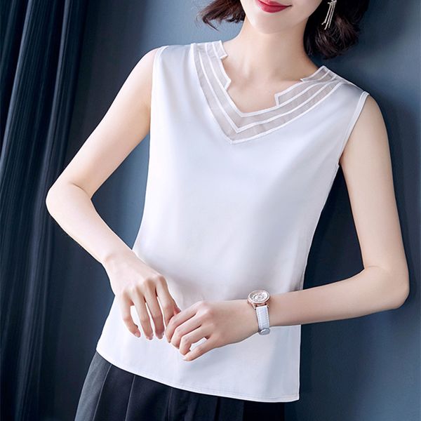 

korean silk women camis women sleeveless satin tank plus size woman silk camis lace tees woman hollow out halter top, White