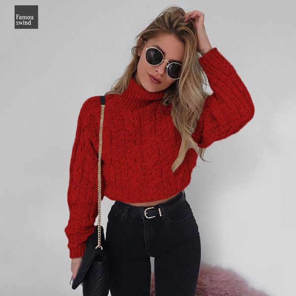 

свитер sexy twisted водолазка осень зима женщина плюс размер толстого с длинным рукавом коротких пуловерами твердого тонкое пальто, White;black