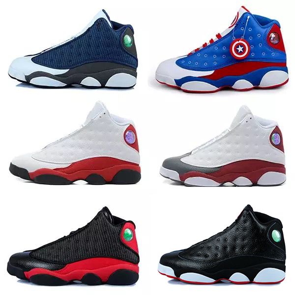

13s xiii man basketball shoes hologram barons bred he got game flints grey toe sport sneakers, Black