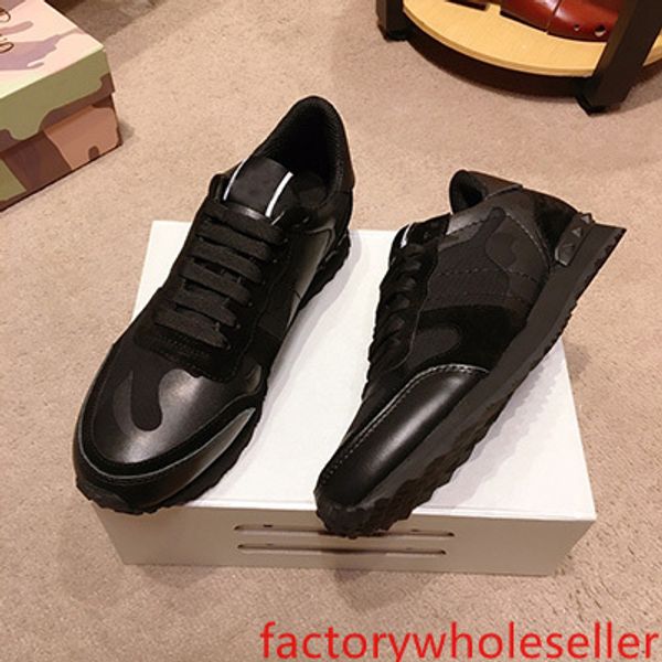 

2019 mens cow leather casual shoes camo black shoes fashion brand designer for men size 38-44