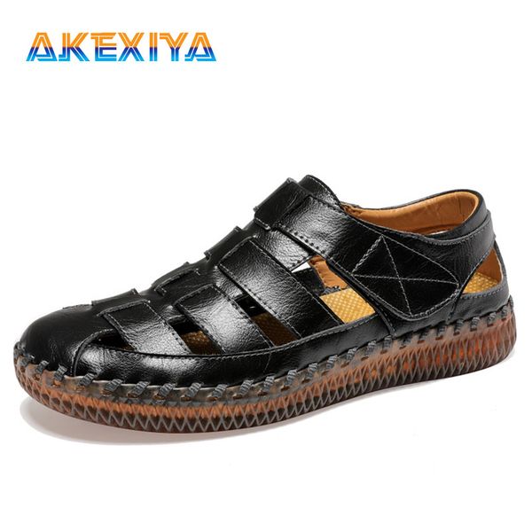 

summer fashion mens gladiator sandals outdoor breathable men sandals new mens beach shoes comfortable non-slip men beach, Black