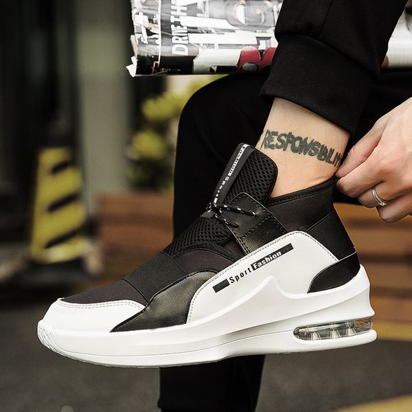 

autumn men's sports casual shoes men comfortable air cushion outdoor fashion non-slip running sneakers men sneakers scarpe uomo, Black