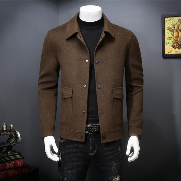 

2019 new mens jacket slim jacket men's european and american style simple men's jacket b21, Black;brown