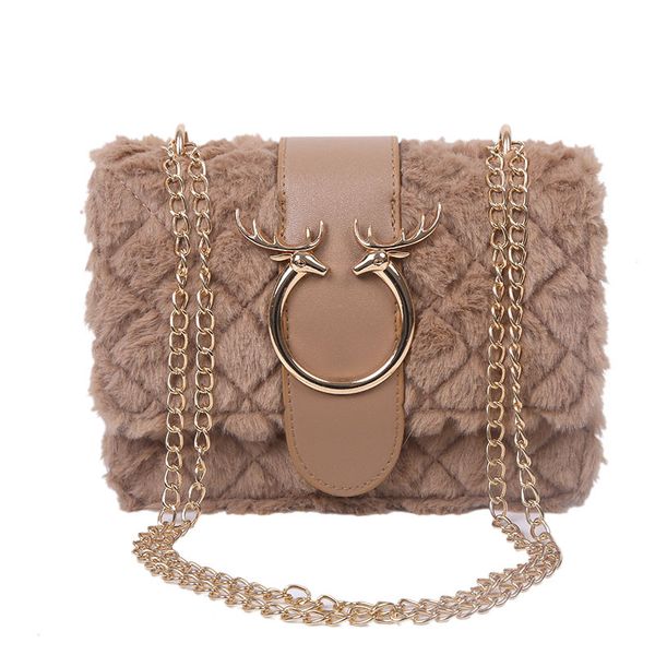 

autumn winter new hair bag women's bag tied up ring chain korean one-shoulder slanted