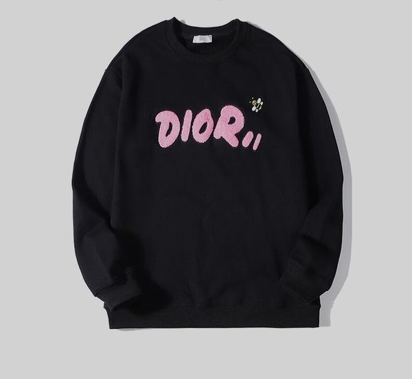 

0 dior men's and women's hoodie printed letter black and white cotton sports pullover hoodie long sleeve sweatshirt s-2xl