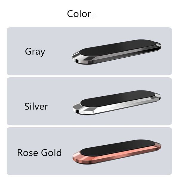 

magnetic car phone holder car mounts mini plating metal stick silicone surface cell phone stands for iphone strong magnet adsorption