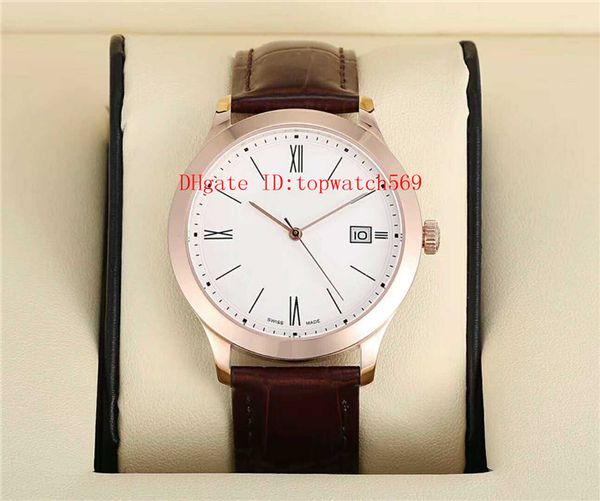 

new calatrava watch mens watches swiss 9015 automatic 28800 vph 18k rose gold 316l steel power reserve sapphire crystal italy leather strap, Slivery;brown