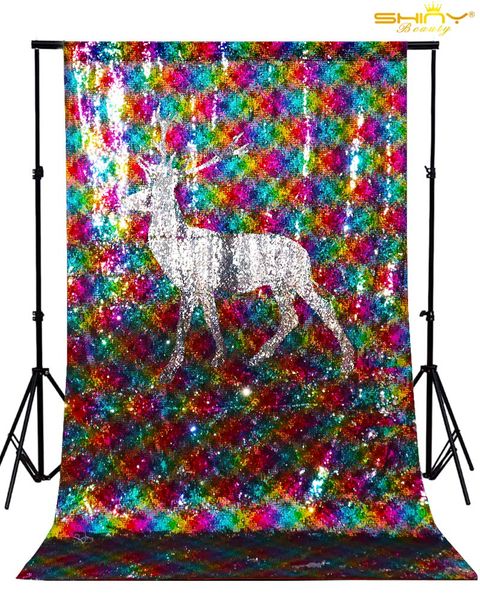 

mermaidÂ sequinÂ backdropsÂ 4ftx7ft rainbow reversible sequin backdrop curtain silver glitter p curtains wedding decorations-m
