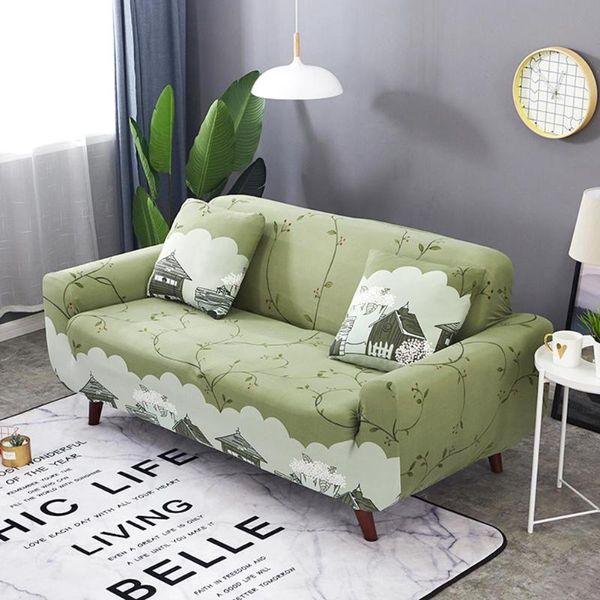 

village countryside print stretch tight wrap slipcovers elastic sofa cover