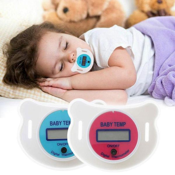 

baby pacifier electronic thermometer mouth digital lcd display temp measuring tools safety baby thermometer