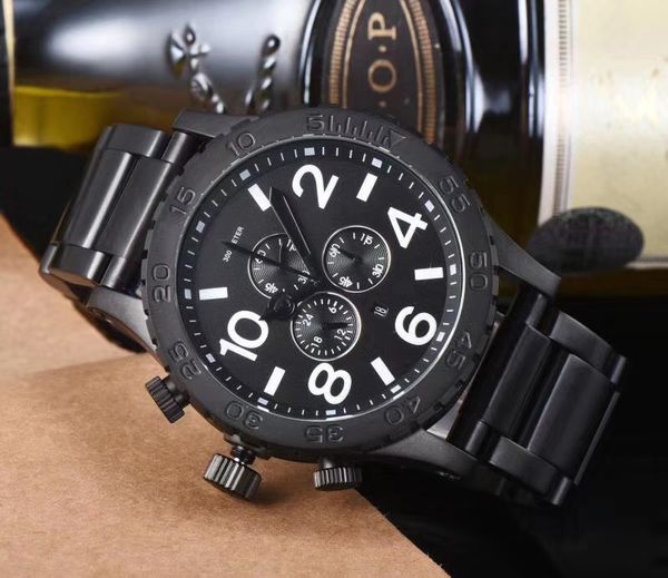 

Горячая Большой размер Часы relogio masculino мужские часы Хронограф Полный Нержавеющая