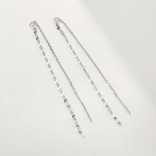 

personality simple long dangle drop earrings for women s925 pure silver female tassel earrings anti allergy jewelry brinco gifts