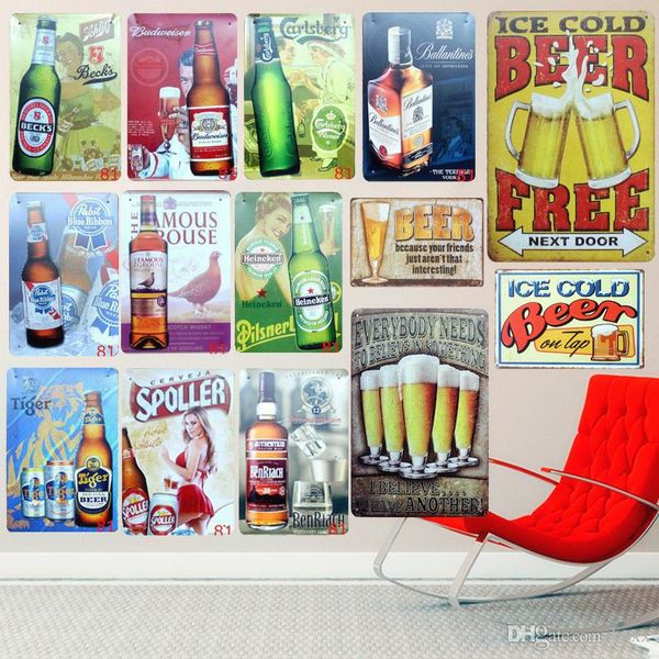 

бесплатные ледяное пиво винтаж металл олово признаки дом бар паб-клуб декор декоративные тарелки знаменитое пиво железа живопись стены палку