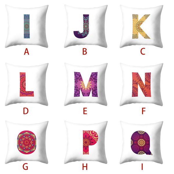 

letter print pillow case polyester sofa car cushion cover home decor 45 x 45cm pillow covers decorative